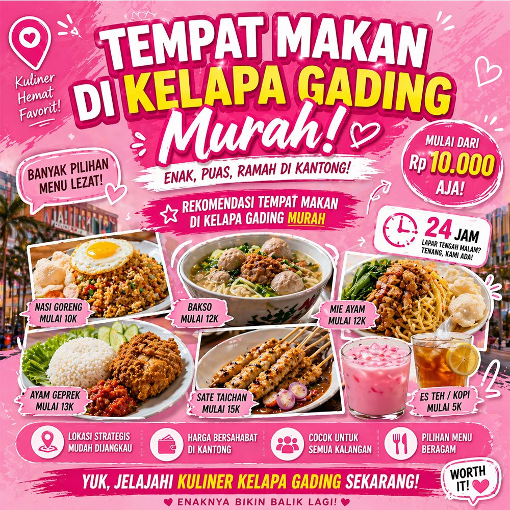 tempat makan di kelapa gading murah
